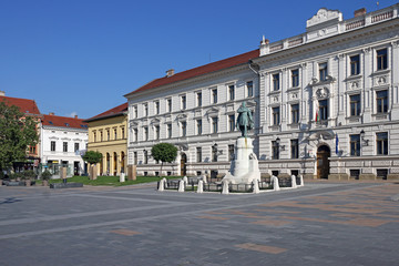Naklejka na ściany i meble The Kossuth square monument Pecs Hungary