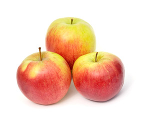 red yellow apples (isolated)