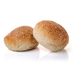 Hamburger bun with sesame seeds
