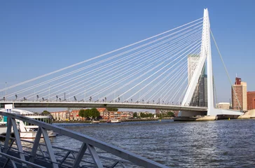 Fototapete Erasmusbrücke Erasmus Bridge in Rotterdam, Netherlands