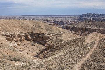 Charyn Canyon and the Valley of Castles, National park, Kazakhstan.