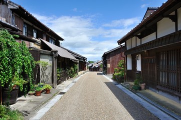 Fototapeta na wymiar 東海道関宿の街並み