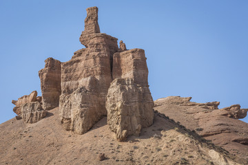 Fototapeta na wymiar Charyn Canyon and the Valley of Castles, National park, Kazakhstan.