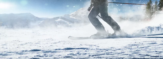 Photo sur Plexiglas Sports dhiver Ski de descente en montagne