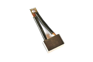 Carbon brush  isolated on white background