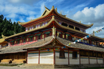 The tibetan temple in Sichuan Province, China