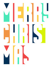 Merry Christmas. Typographic vintage style Christmas card or poster design. Retro vector illustration.