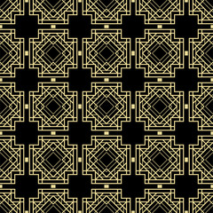 Ornamental art deco seamless pattern. Template for design. Vector illustration eps10