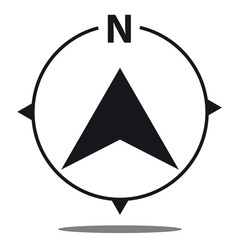 North direction compass icon - Vector graphic