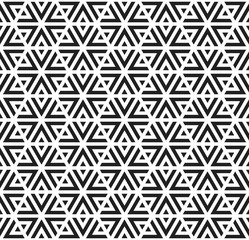 Vector seamless pattern. Modern stylish texture. Monochrome geometric pattern with hexagonal tiles