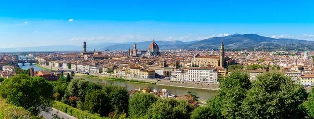 Wandcirkels tuinposter Florence panorama skyline van de stad Toscane Italië © Anatoly Repin