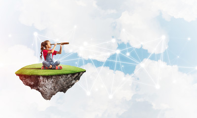 Idea of children Internet communication or online playing and parent control