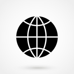 Obraz premium world Icon isolated on background. Modern flat pictogram, business, marketing, internet concept