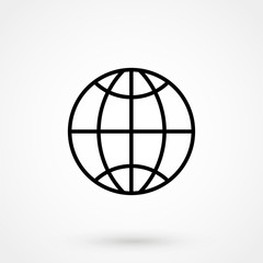 world Icon isolated on background. Modern flat pictogram, business, marketing, internet concept
