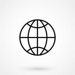 world Icon isolated on background. Modern flat pictogram, business, marketing, internet concept