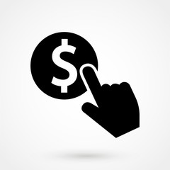 Pay per click icon suitable for info graphics, websites and print media. Vector icon.