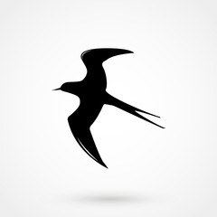 swallow silhouette - vector illustration