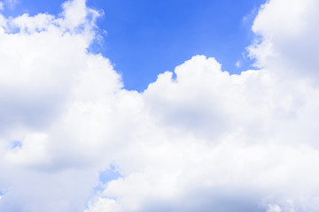 White cloud with blue sky in the morning.