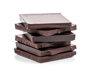  bitter chocolate on white background