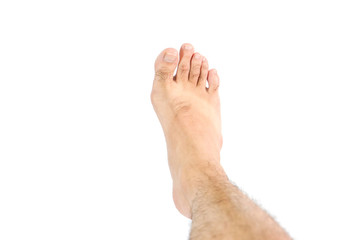 The Foot on White background