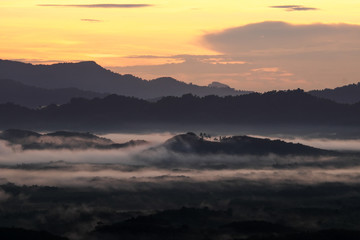 Khao Khai Nui viewpoint in the morning, Thai Muang, Phang Nga, Thailand.