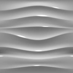 Gray glossy seamless texture. Wavy background.