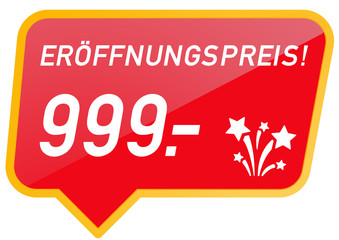 sbn1 SpeechBubbleNew sbn - Verkaufsbanner Sprechblase - Eröffnungspreis - 999,- Euro - xxl - g5539