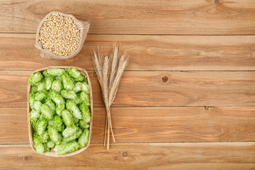 ingredients for brewing top view