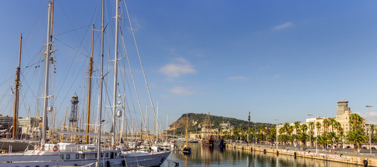 Fototapeta na wymiar harbor of Barcelona Catalonia, Spain.