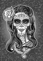 sugar skull lady