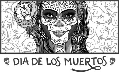 sugar skull lady