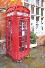 Cabina telefonica en Londres, Inglaterra, Europa