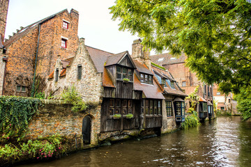 Fototapeta na wymiar Beautiful Homes by the Canal in Europe