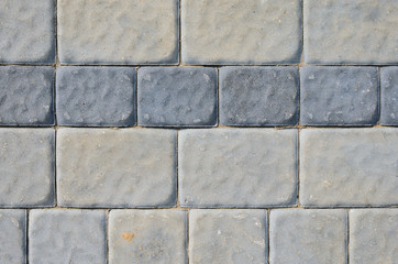 The Texture of the Gray Paving Stone from Artificial Stones. Gray Sidewalk Texture