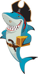 Obraz premium pirat z białego rekina