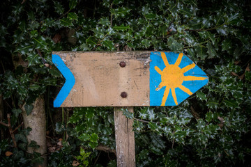 Roadsign on the Way of St. James (