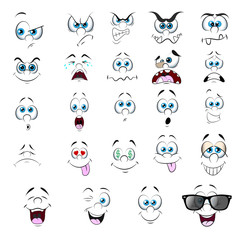 set of expressions to use in caricatures