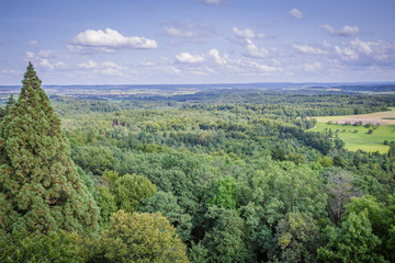 Fototapeta na wymiar Aussicht vom Turm auf dem Burgberg Crailsheim