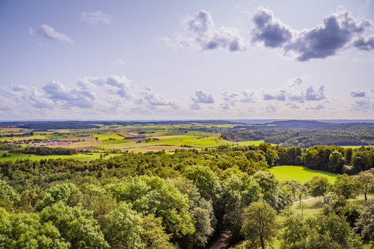 Aussicht vom Turm auf dem Burgberg Crailsheim