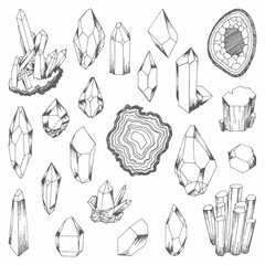 Minerały Zestaw ilustracji wektorowych dla projektu - 174934455