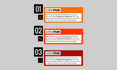 One Two Three Pointers Vector Text Box Template 