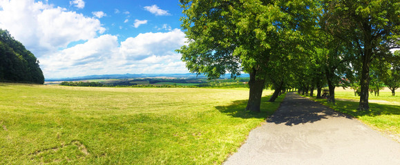 Landscape around Říp Mountain
