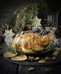 Baked chicken for Christmas or New Year