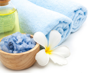 spa setting close-up isolated