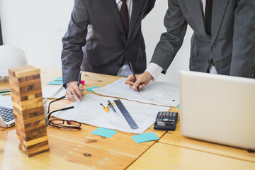 Start up teamwork diversity and Inclusion concept : Business Team Coworker working planning with colleague in office.