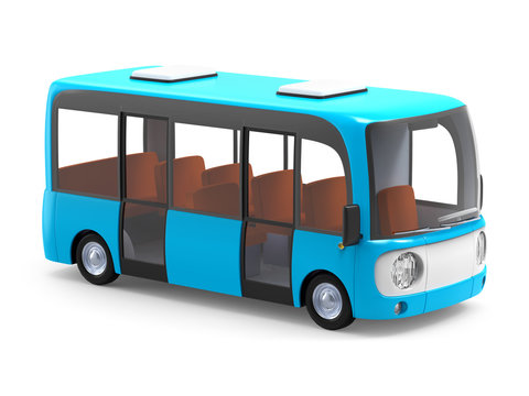 modern cartoon bus