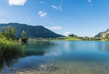 The mountain lake Thiersee in Tyrol, Austria