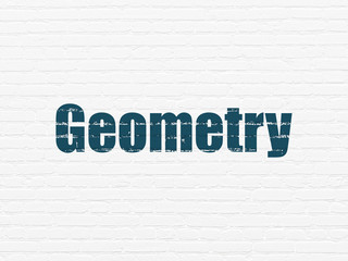 Studying concept: Geometry on wall background