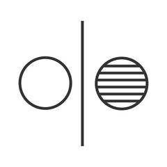 Opposite symbol linear icon