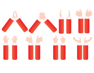 Men hands set with Red sleeve - Christmess set